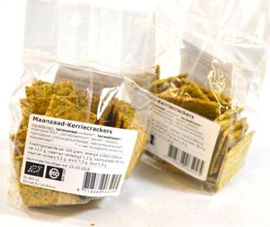 Maanzaad-kerrie crackers (100gr)